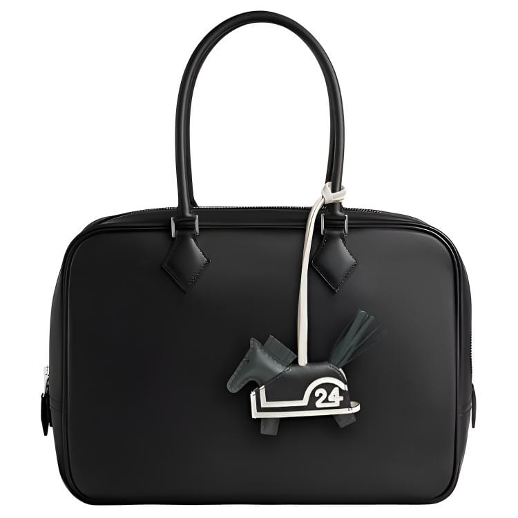 HERMES Rodeo Milo Lambskin With Swift Calfskin Bag Accessory Women's Jasper & Black H087349CAAD