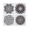 НОВЫЙ 16 шт./компл. трафареты с мандалой DIY шаблон для рисования настенная живопись для деревянной плитки в стиле рок украшение дома