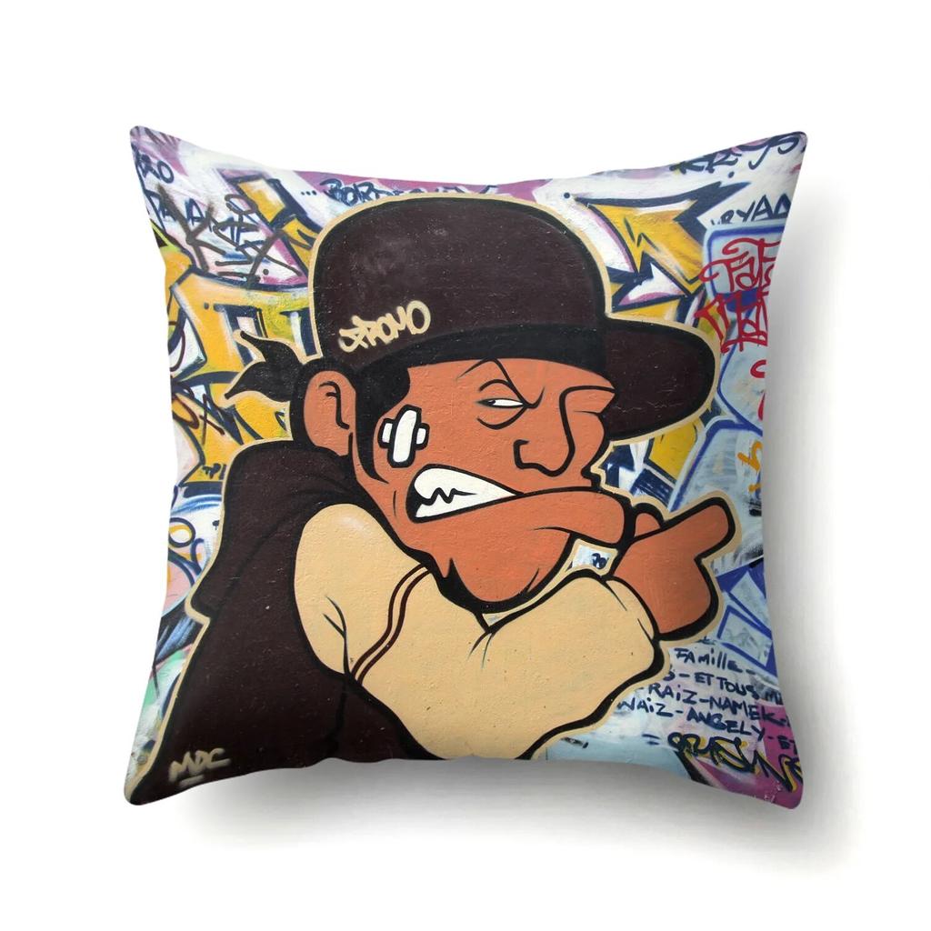 Наволочка с граффити, офисная наволочка для гостиной, поясничная подушка
