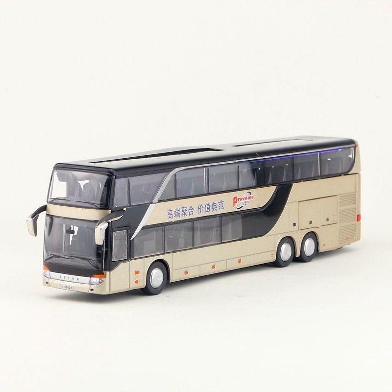 Bus Model Alloy Toy Vehicle With Light Sound For Kids Playroom