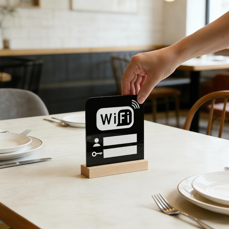 Акриловое зеркало WiFi-уведомление Отражающая доска для домашнего офиса Совместное использование паролей
