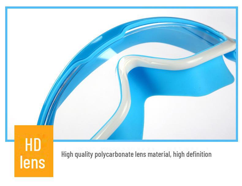 Детские водонепроницаемые противотуманные очки для плавания HD с большой оправой для мальчиков и девочек