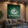 Custom Name Maccabi Haifa Football Crest Hanging Tapestry Background Tapestry for Bedroom Living Room Dorm,Home Party Wall Decoration,Fan Gifts