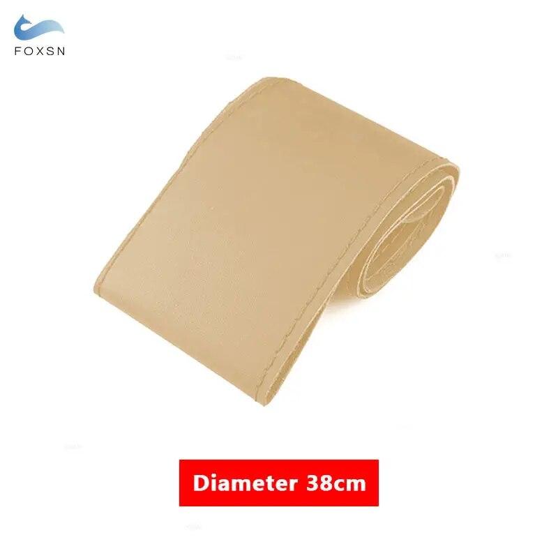 38 см DIY автомобильный руль, оплетка, чехол из микрофибры, кожаные иглы и нитки, мягкие нескользящие комплекты автомобильных аксессуаров для интерьера