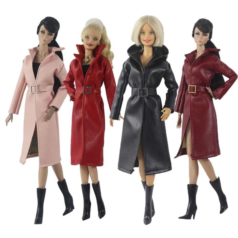 Многостилевое платье для кукол, модные аксессуары для кукол, куртка из ПУ кожи для кукол BJD 1/6 / кукол 30 см