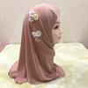 Jersey Material Kids Hijab Pull On Style Islamic Headscarf Beautiful Girls Hijab  School