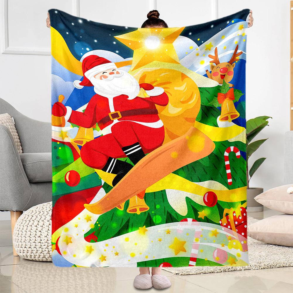 Christmas 58 Blanket Comfortable Suitable for Office Livingroom Picnics Four Seasons Multipurpose Warmthful Decor