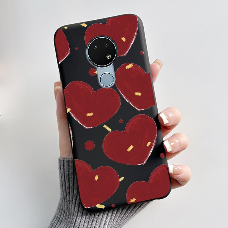 Милый Чехол Для Nokia 6.2 / Nokia 7.2 Fundas Capa Печатный Корпус Защитная Крышка Мягкий Силикон Мультяшный Черный Корпус Coque