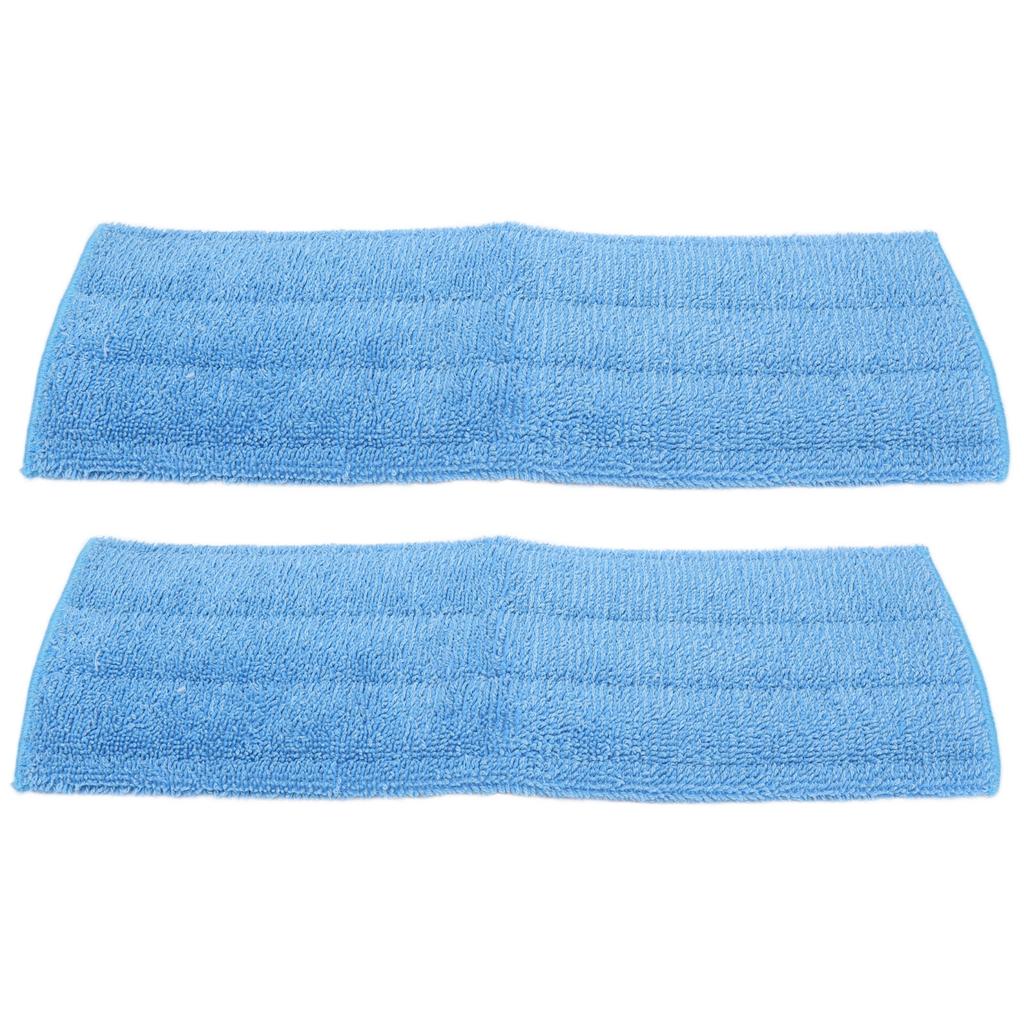 2Pcs 18in Flat Mop Cloth Bonded Fiber Mop Dual Use Mopping Pad with High Water Absorption