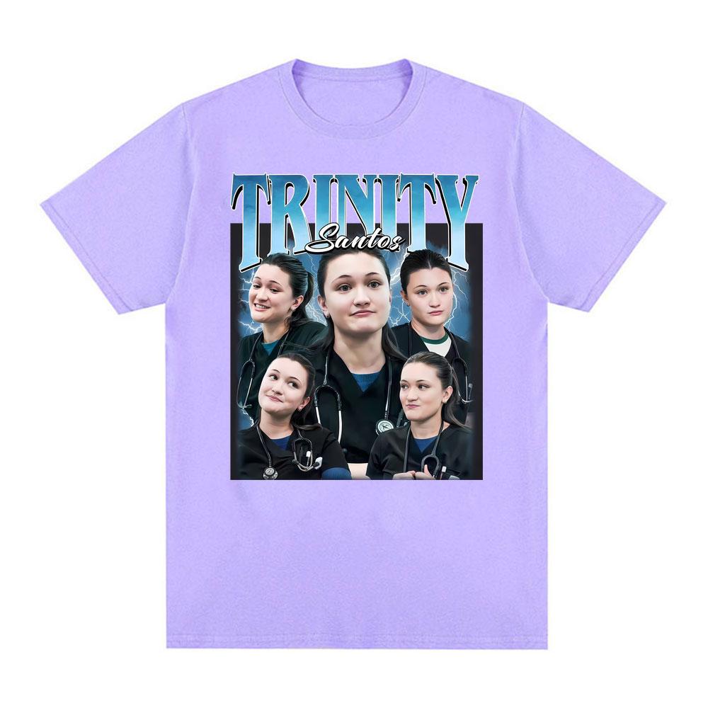 Trinity Santos Unisex Vintage 90s Medical Drama Fan Graphic T Shirts Unisex Women Fashion 100 Cotton Tee Shirt ONeck Tops Tshirt