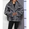 Fur Big Collar Synthetic Fur Coat Short Fashion Imitation Fox Fur Coat Fluffy Plush Women's Clothing