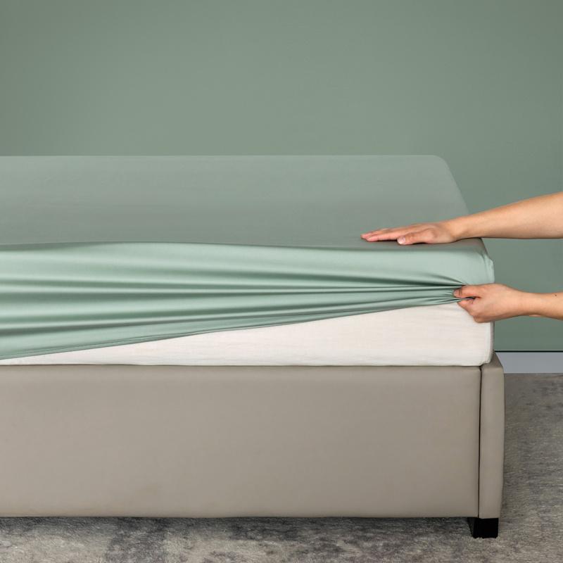 Высококачественная простыня на резинке из бамбука, чехол для матраса с резинкой, двуспальная простыня размера King Queen 90/120/200