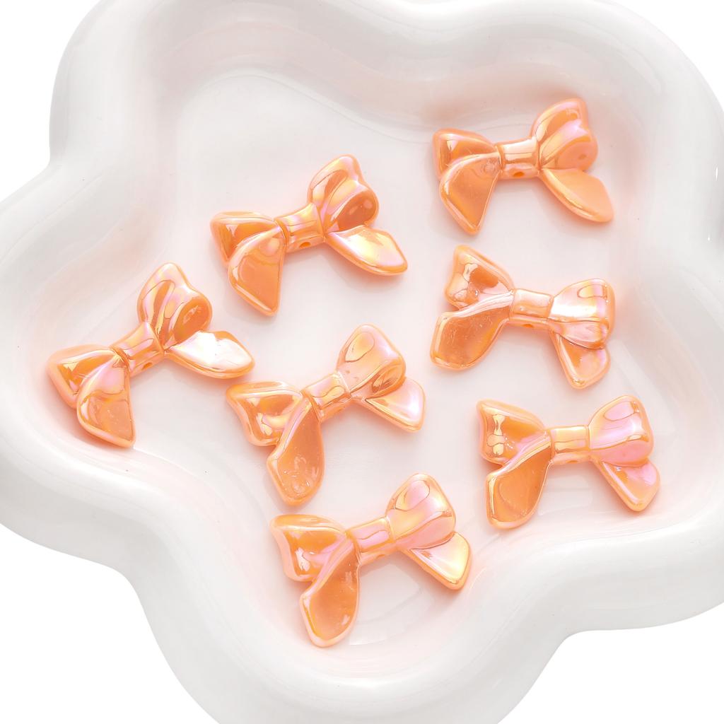 2/10 шт. акриловые бусины-бантики цвета AB, разбросанные бусины для самостоятельного изготовления браслетов, ожерелий и ювелирных изделий