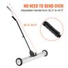 SucceBuy Rolling Magnetic Sweeper with Wheels Push-Type Magnetic Pick Up Sweeper Large Magnet Pickup Lawn Telescoping Sweeper