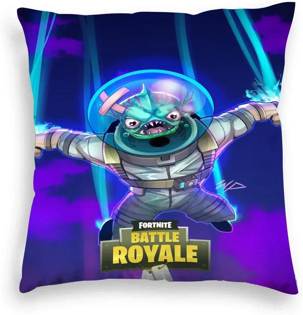 High Quality Fortnite Cushion Cover Plush Anime Pillowcase Plush Pillow Cases Home Decoration Pillow Cover for Sofa Bed Chair Living Room
