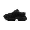Fashionable Versatile Comfortable Plush Non-Slip Wear-Resistant Low-Top Casual Shoes Women Sneaker Black AGCU552-4