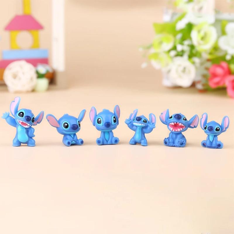Disney Набор из 12 мини-фигурок Стича из мультфильма 3 см Мультяшный Лило и Стич Декор для рабочего стола Модель для автомобиля Подарок