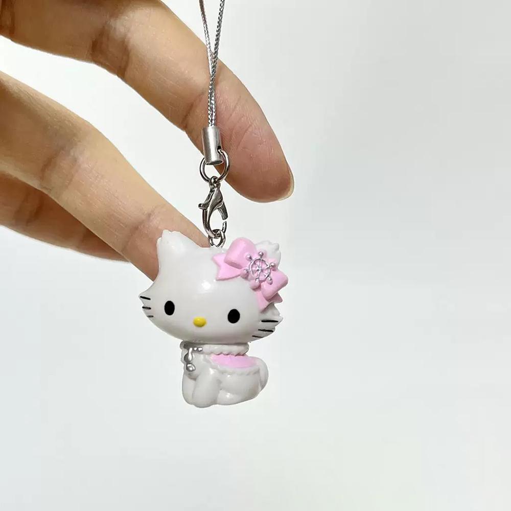 Санрио 4 см Фигурка Хелло Китти Кот Эльфы Брелок Аниме Кукла Кавайи DIY Украшение Рождественские Подарки Для Предложения Девушка Дети