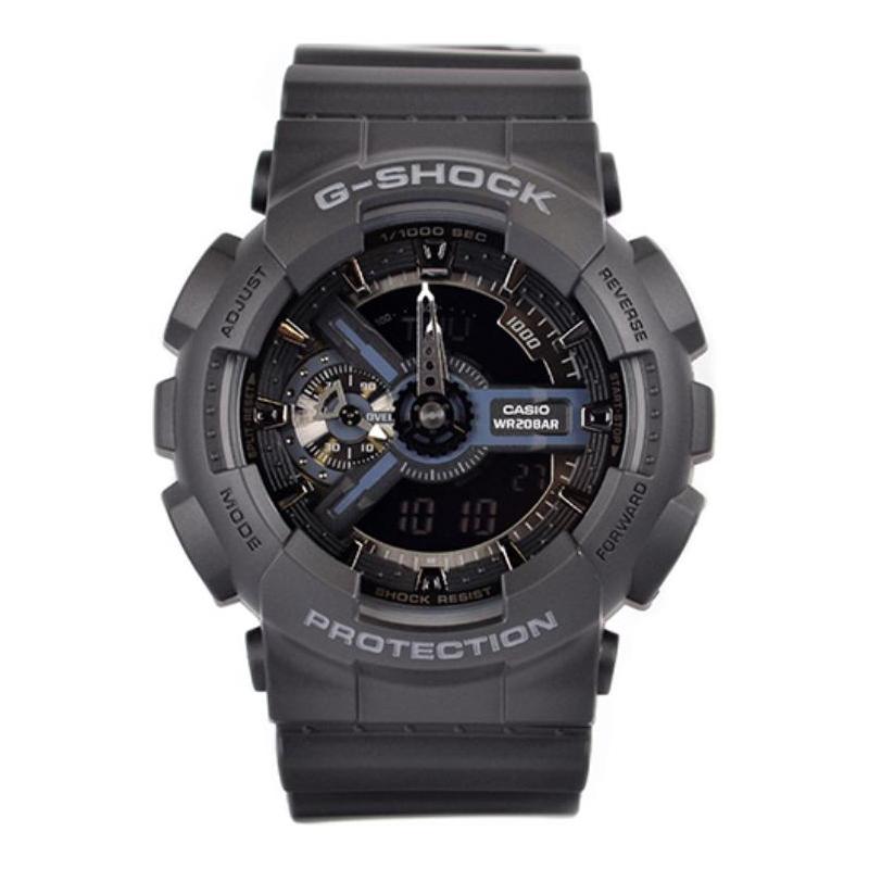 Casio Серия GA-110 200 метров водонепроницаемые Кварцевые часы с полимерным ремешком мужские черный циферблат GA110-1B