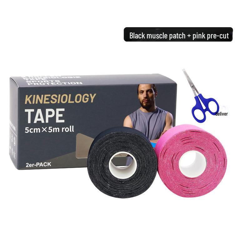 Предварительно вырезанный кинезио-пластырь на колено для лечения растяжений и занятий спортом