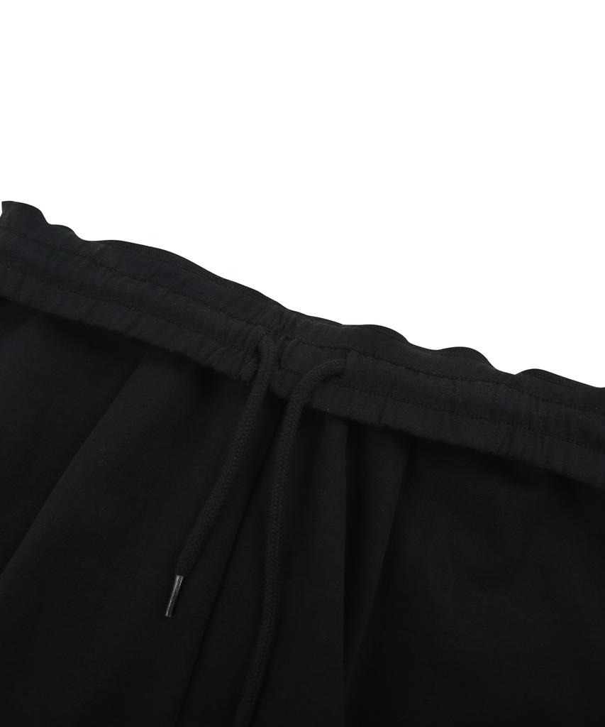 DOLPHIN WAVE APPAREL Черные шорты-бермуды с одним защипом и силиконовым принтом логотипа-арки