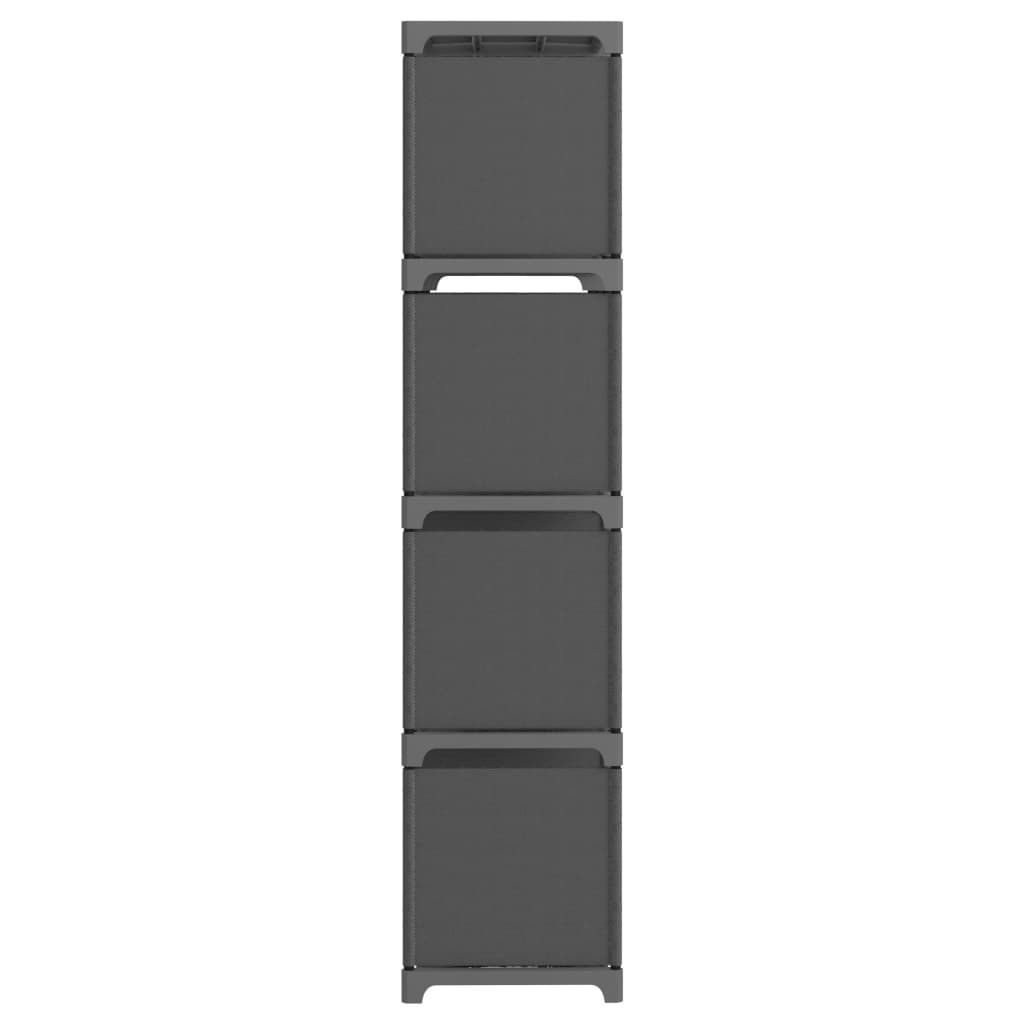 Cube Shelf 12 Compartments Gray 103 x 30 x 141 cm Fabric