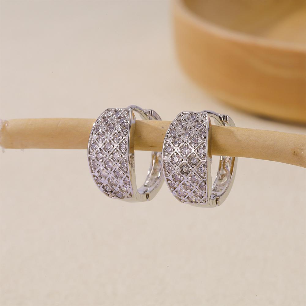 Color Earrings Women'S Jewelry Selection, Fashionable Multi-Style Zircon Earrings Inlaid With Zirconium Exquisite Jewelry