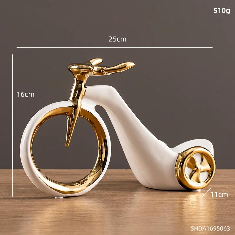 Простая керамическая велосипедная стойка для вина, дизайнерский дизайн, высококачественное украшение для винного шкафа в офисе, современный держатель для вина, современный декор для дома