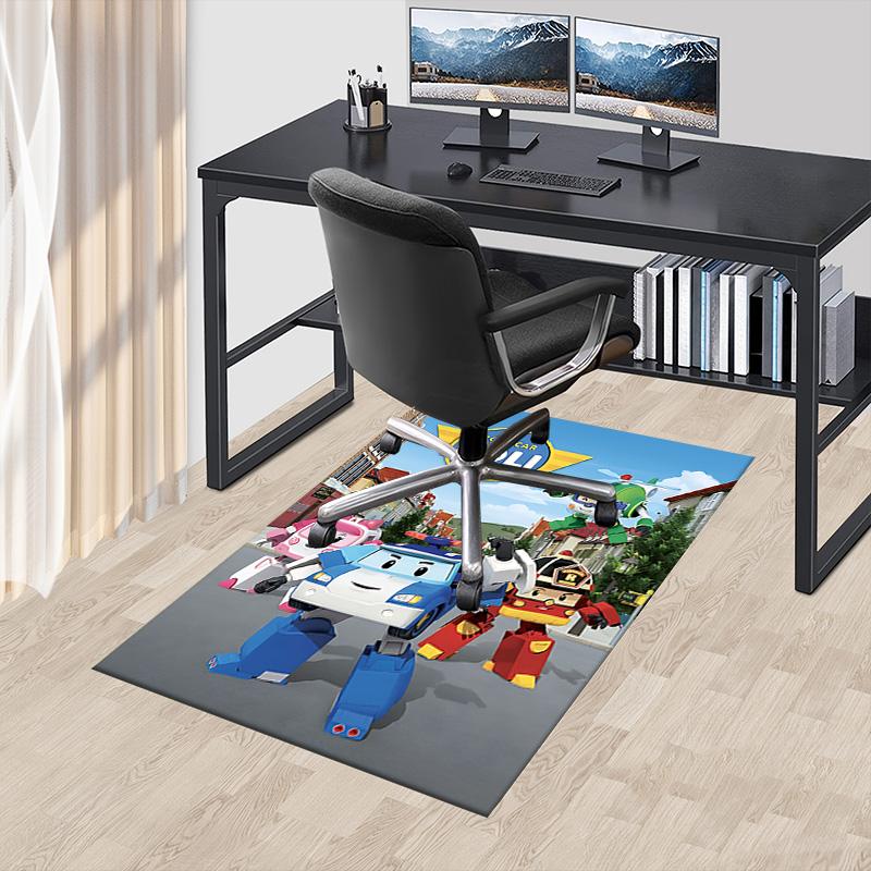 Robotic Car Adventure Carpet For Playroom Bedroom Living Room Sofa Home Decorkids Game Area Rug Nonslip Floor Mat