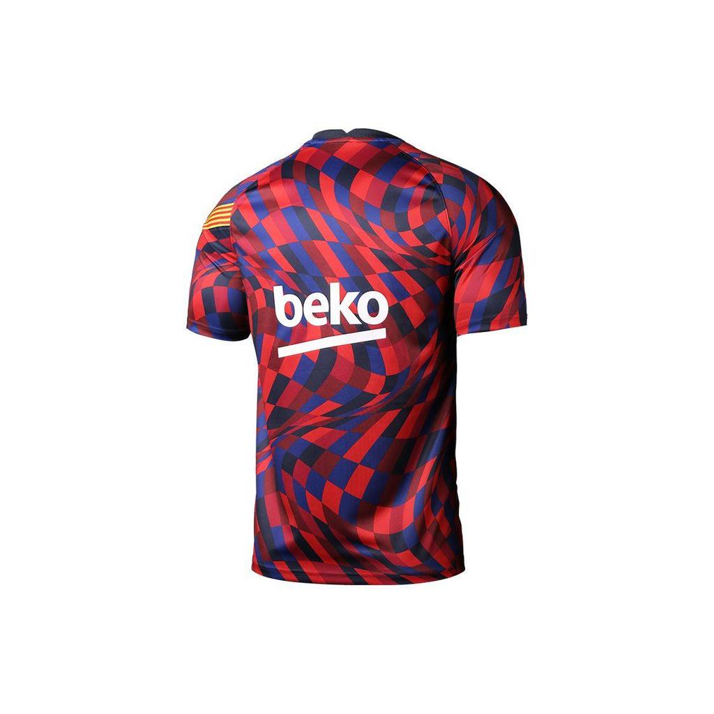 Nike Футбольная футболка FC Barcelona 2020/21 Красно-синяя Предматчевая CD5812-658