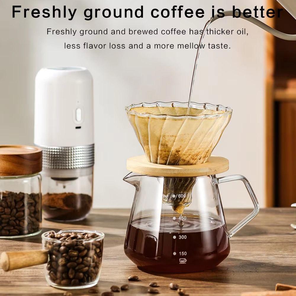 Adjustable Settings Electric Coffee Grinder Cordless Coffee Bean Grinding Tool  Spice
