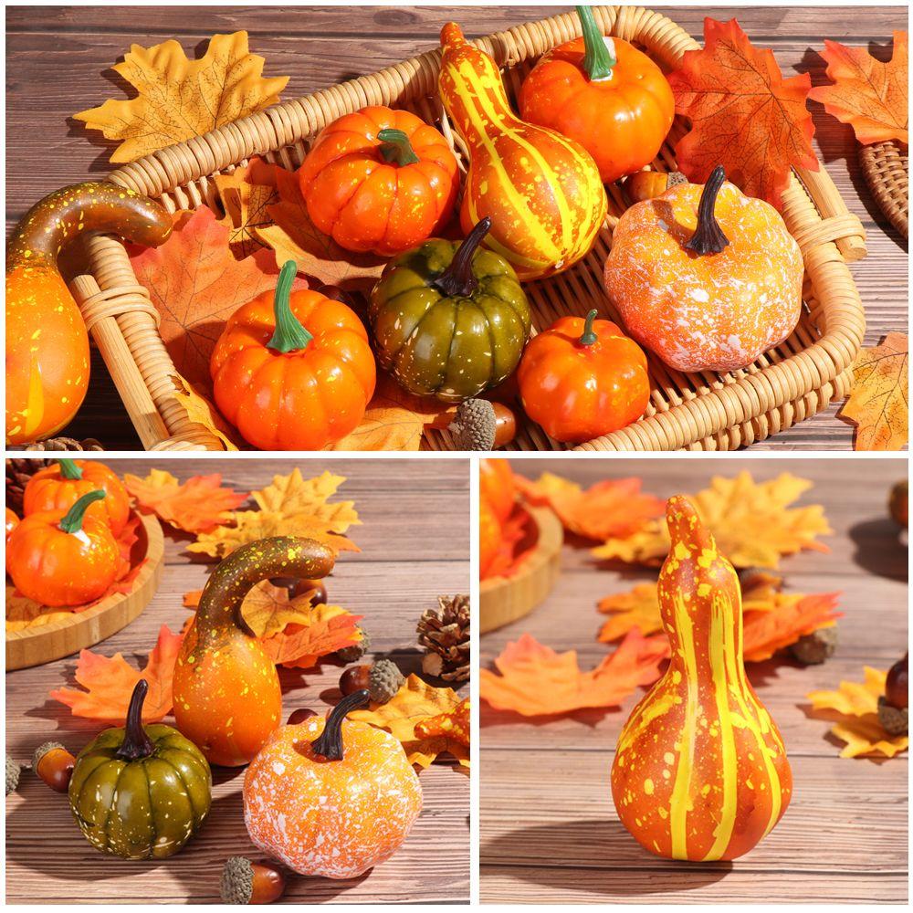 Realistic Faux Decoration DIY Craft Simulation Props Halloween Artificial Pumpkin Fake Vegetable