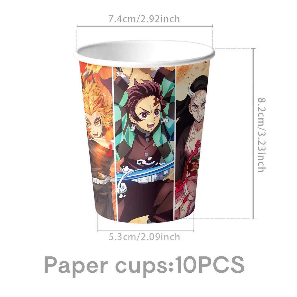 Anime Demon Birthday Party Decoration Disposable Tableware Plate Tablecloth Cup Napkin Baby Shower kids Party Favors Supplies