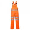 Portwest Мужские брюки с защитным нагрудником и подтяжками из поликоттона RT43 Hi-Vis