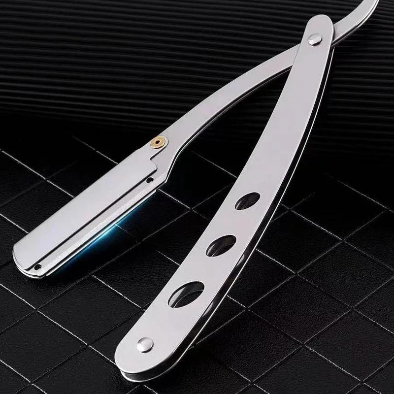 ZqZq 10 Shaving Blades Or Straight Edge Razor Haircut Beard Eyebrow Shaving Tool Manual Depilation Razor Hairdresser Trimming