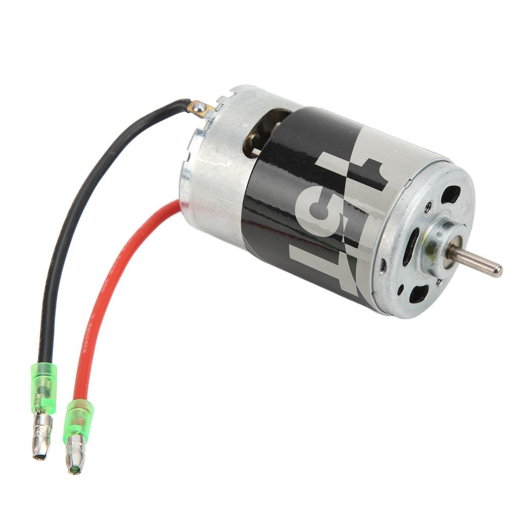 550 Brush Motor 20000 RPM Large Torsion Two Way Bearing Silver 15T Brush Motor for 110 Climbing Car