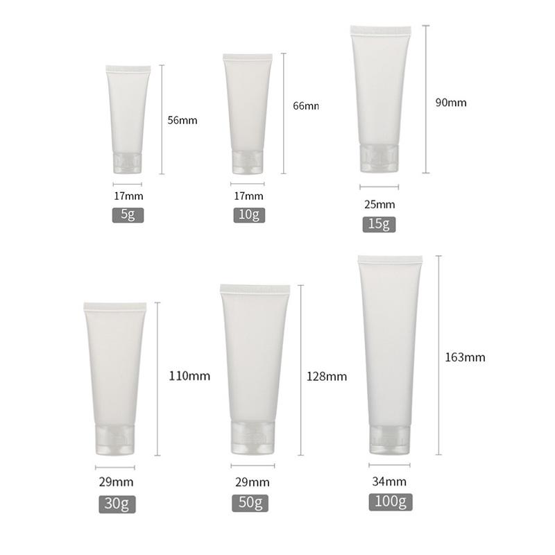 Empty Portable Tubes Squeeze Cosmetic Containers Cream Plastic Bottles