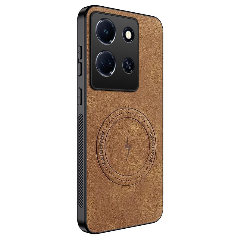 Infinix Note 30 Pro Роскошный кожаный чехол с всесторонней защитой и совместимостью с MagSafe