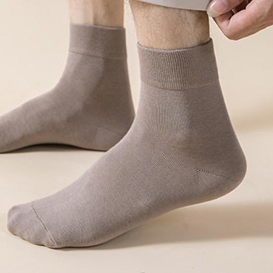 1 пара хлопковых носков унисекс средней длины без запаха, однотонные, высокая эластичность, противоскользящие, дышащие, мягкие