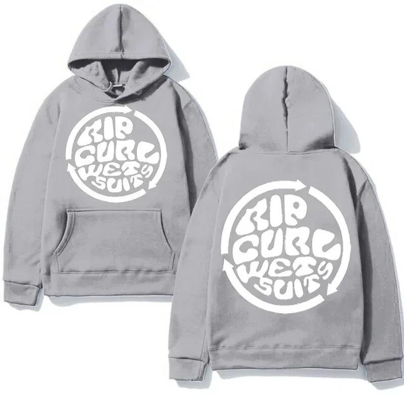 Men's Rip Curl Men Wetty Land Hoodie Loose Version Hoodies Men Fashion Long Sleeve Women Casual Harajuku Pullovers Sudaderas