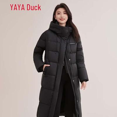 Женская куртка с капюшоном на утином пуху