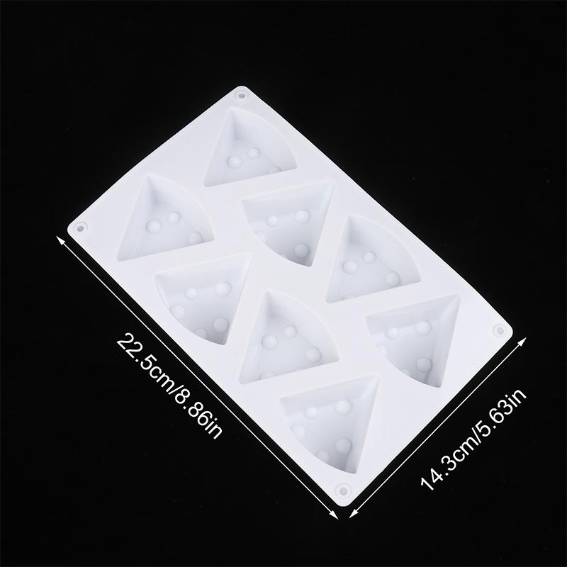 8Cavity Cheese Shaped Silicone Mould Diy Pastry Tools Cake Mold For Baking Non-Stick Kitchen Bakeware Dessert Mousse Mould