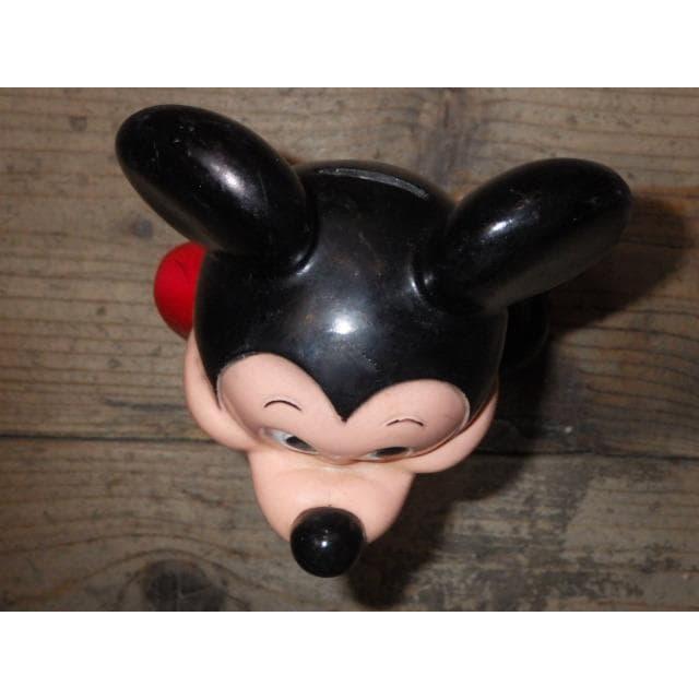 Used 70SMickey MouseCoin bank1VintagePiggy bankSoft vinylDoll