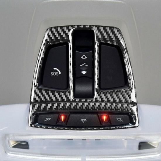 Carbon Fiber Front Reading Light Lamp Cover Trim Fit For BMW X1 X5 14-17 X6
