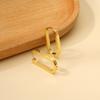 Stainless Steel Smooth Metal Hoop Earrings for Women Girls Men Oval Shape Circle Round Hoops Jewelry Gifts Fashion Accessories