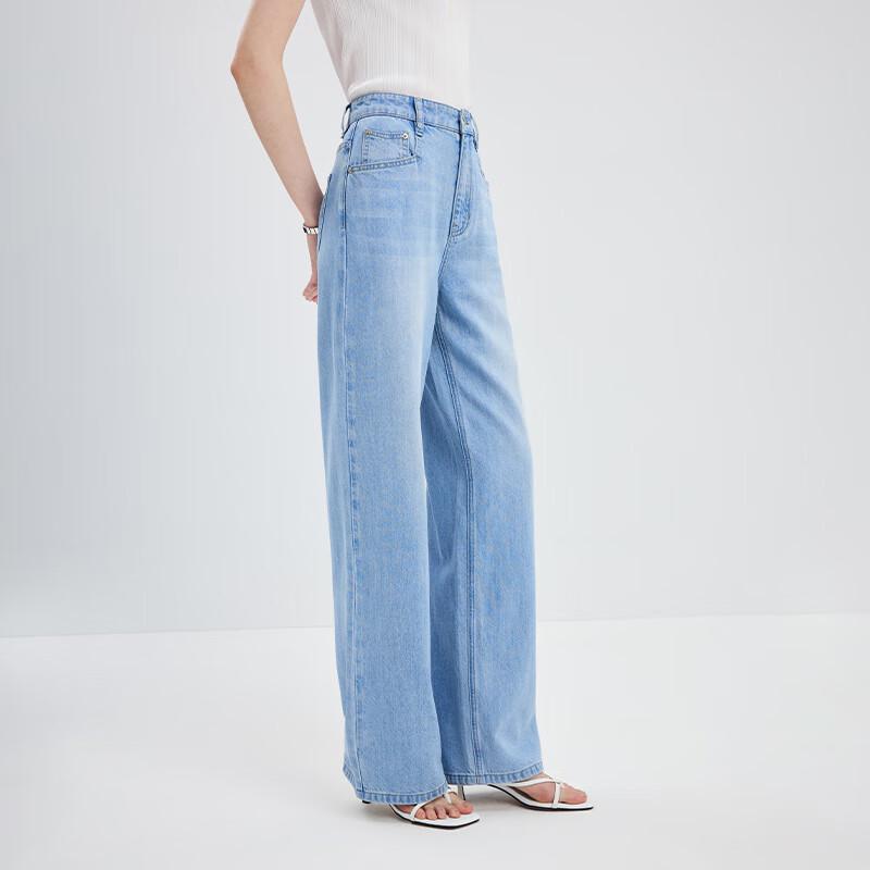 Navigare Women's Retro Washed Straight-Leg Jeans