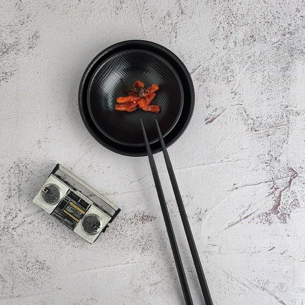 Kitchen King PBT Pastel Antibacterial Chopsticks, Black, 10 Pieces, Korean Popular Tableware