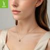 Personality S925 Sterling Silver Sun Necklace Men'S And Women'S Rays Sun Stone Lucky Necklace Clavicle Chain