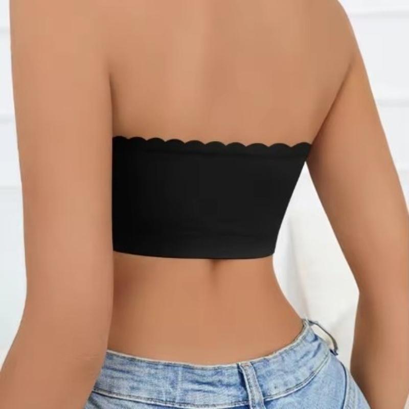 Женский сексуальный бесшовный бюстгальтер-бандо без бретелек, беспроводной, без косточек, без спинки, из дышащей быстросохнущей ткани, подходит для платьев и повседневной носки