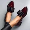 Women's Loafers Bow Pointed Toe Flat New Shoes for Women Patent Leather Shallow Mouth Casual Comfortable Ladies Shoes